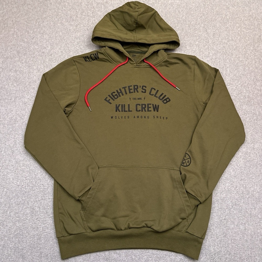 Kill Crew Fighters Club Hoodie Porrada Series Fleece MMA Mens Medium Olive Green